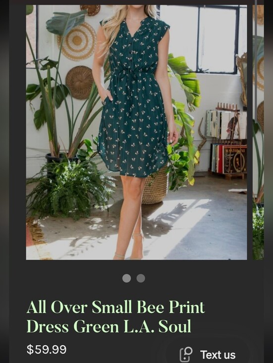 Ralph Lauren Dresses & Skirts - L.A. Soul Olive Green Bee Print Dress Short Whimsigoth Cottagecore Fairycore MED